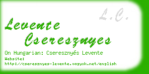 levente cseresznyes business card